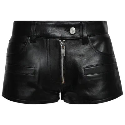 Pre-owned Courrèges Vintage Leather Shorts 'black' | Men's Size 40