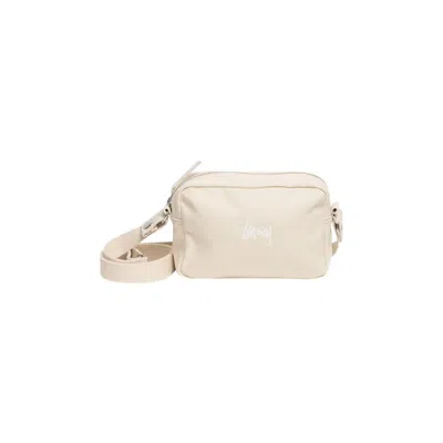 Pre-owned Stussy Needle Punch Side Pouch 'natural' | Cream | Men's Size Onesize