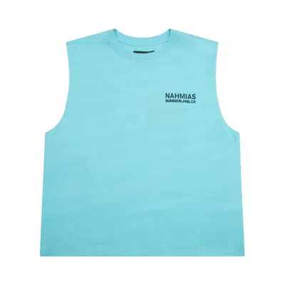 Pre-owned Nahmias Landscape Muscle T-shirt 'faded Marine Blue' | Men's Size Xxl