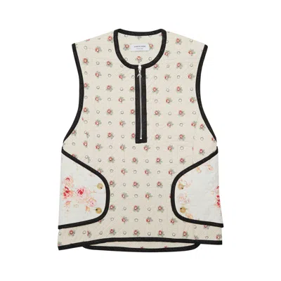 Pre-owned Marine Serre Boutis Armor Vest 'white/multicolor' | Men's Size M