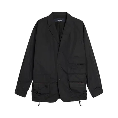 Pre-owned Comme Des Garçons Homme Deux Comme Des Garçons Homme Plus Nylon Taffeta Jacket 'black' | Men's Size M