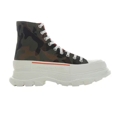 Pre-owned Alexander Mcqueen Tread Slick High 'camo Skull' | Green | Men's Size 9