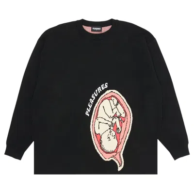 Pre-owned Pleasures Utero Jaquard Sweater 'black' | Men's Size M
