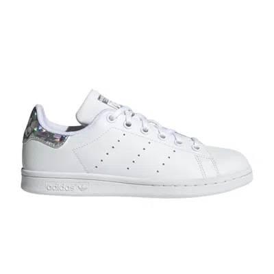 Pre-owned Adidas Originals Adidas Stan Smith J 'iridescent Heel' | White | Kid's Size 7