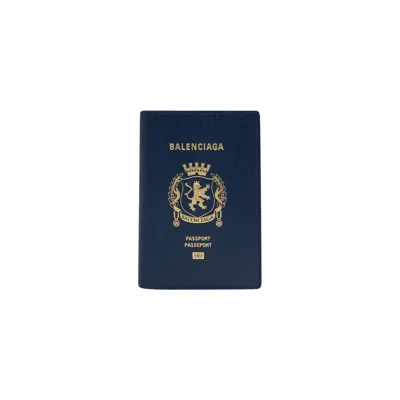 Pre-owned Balenciaga Passport Long Wallet 1 'blue' | Men's Size Onesize