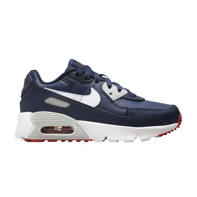 Pre-owned Nike Air Max 90 Leather Ps 'obsidian Track Red' | Blue | Kid's Size 5