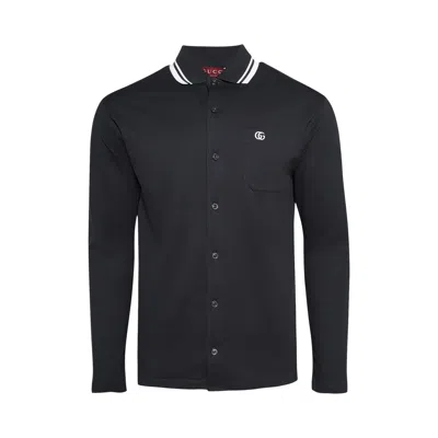 Pre-owned Gucci Long-sleeve Polo 'anthracite' | Grey | Men's Size Xl