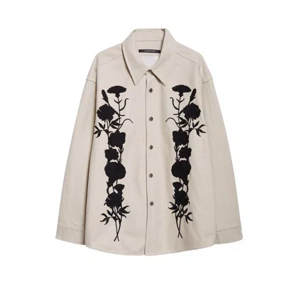 Pre-owned Song For The Mute Embroidered Foliage Jacket 'off White' | Cream | Men's Size 50