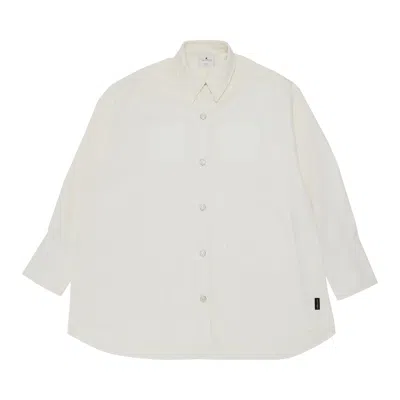 Pre-owned Courrèges Mega Size Dry Denim Shirt 'heritage White' | Women's Size M