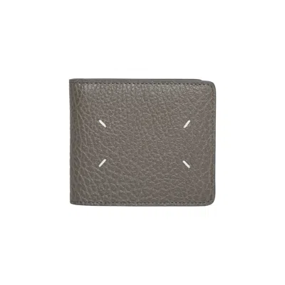 Pre-owned Maison Margiela Embossed Grain Billfold Wallet 'graphite' | Grey | Men's Size Onesize