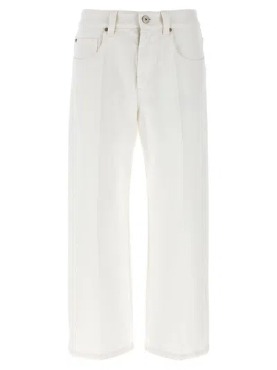 Brunello Cucinelli Contemporary Square Jeans White In White