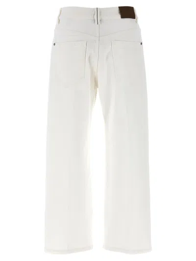 Brunello Cucinelli Contemporary Square Jeans White In White