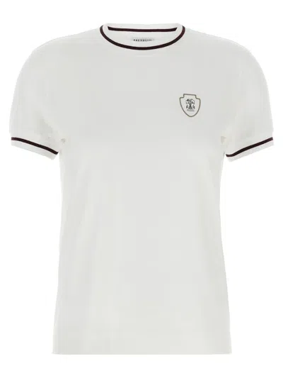 Brunello Cucinelli Embroidered-detail Cotton T-shirt