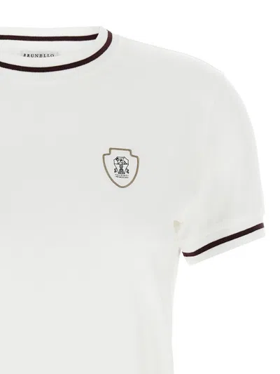 Brunello Cucinelli Embroidered-detail Cotton T-shirt