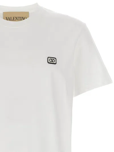 Valentino Vlogo Patch T-shirt With In White