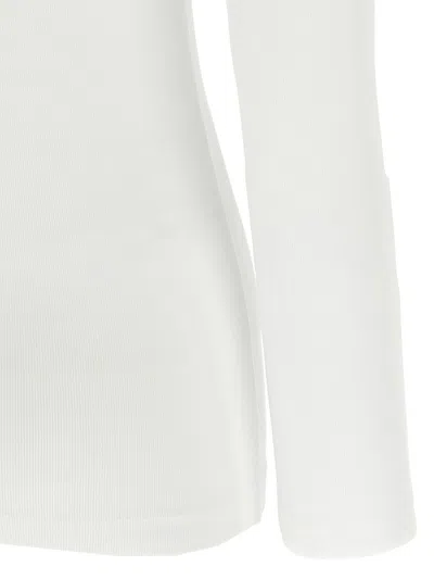Brunello Cucinelli Ribbed Texture Crew Neck T-shirt In White
