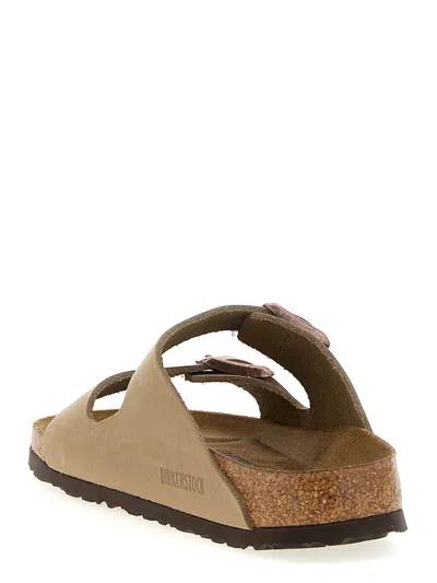 Birkenstock Arizona Sfb Oiled Leather Sandals In Neutral