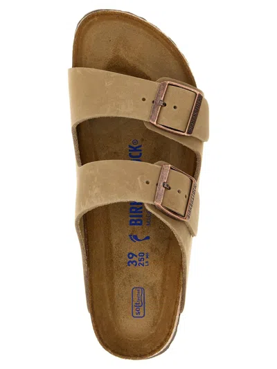 Birkenstock Arizona Sfb Oiled Leather Sandals In Neutral