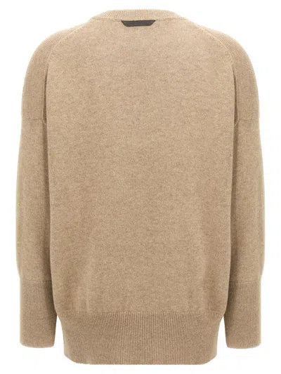 Brunello Cucinelli Monile Sweater Sweaters And Cardigans Beige In Brown