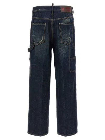 Dsquared2 Relaxed Fit Workwear Trousers In Black