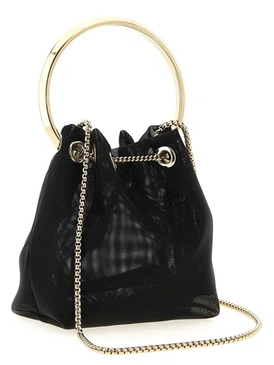 Jimmy Choo Leather Bucket Bag Metallic Handle