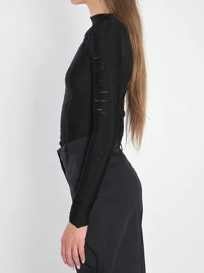 Attico Black Sweater In Black