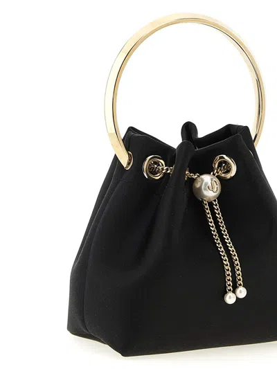 Jimmy Choo Bon Bon Mini Bucket Bag In Black