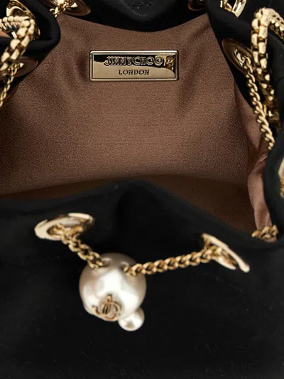 Jimmy Choo Bon Bon Mini Bucket Bag In Black