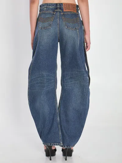 Jean Paul Gaultier Strap Jeans In Denim