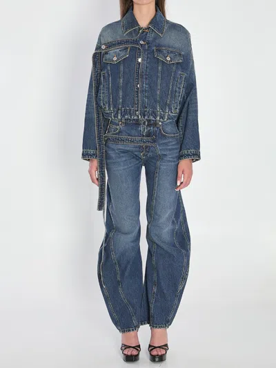 Jean Paul Gaultier Strap Jeans In Denim