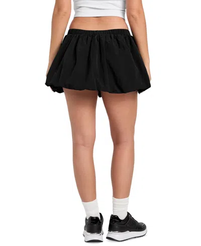 Guess Nina Balloon Hem Miniskort In Black