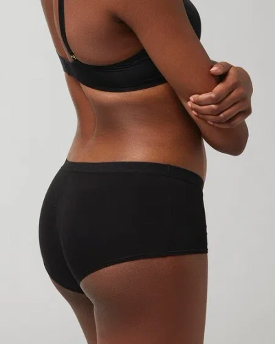 Soma Women's Cotton Boyshort Panty In Gray Size Large |