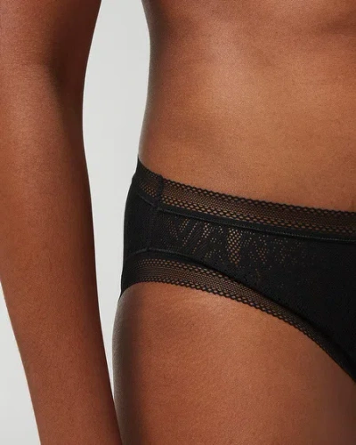 Soma Women's  Hipster Panty With Stretch Lace In Gray Size Xs