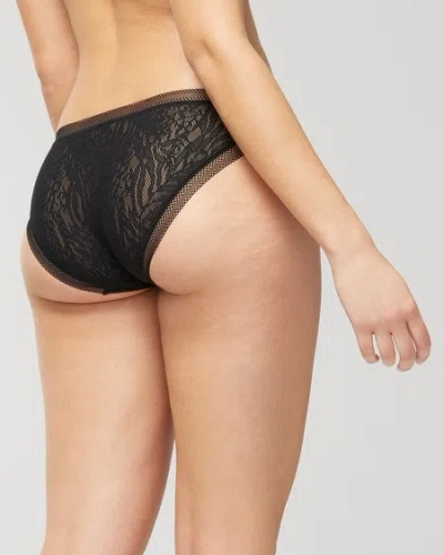 Soma Women's  Bikini Panty With Stretch Lace In Gray Size 2xl