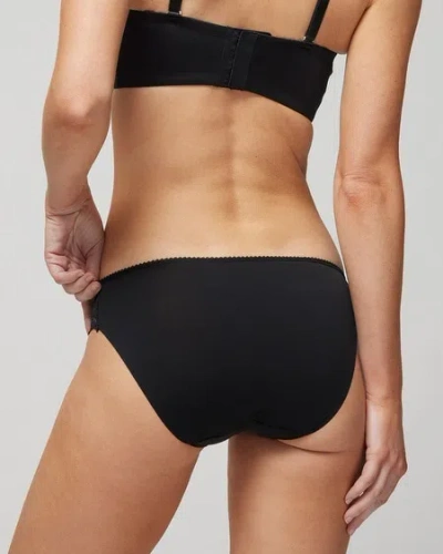 Soma Women's No Show Bikini Panty With Lace In Ivory Size Xs |  Vanishing Edge Panties