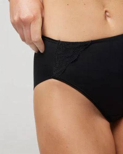 Soma Women's Vanishing Tummy High-leg Brief Panty With Lace In Ivory Size Small |