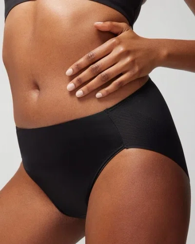Soma Women's Vanishing Tummy High-leg Brief Panty In Black Size Large |
