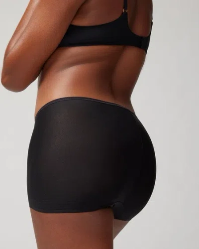 Soma Women's No Show Boyshort Panty In Black Size Small |  Vanishing Edge Panties