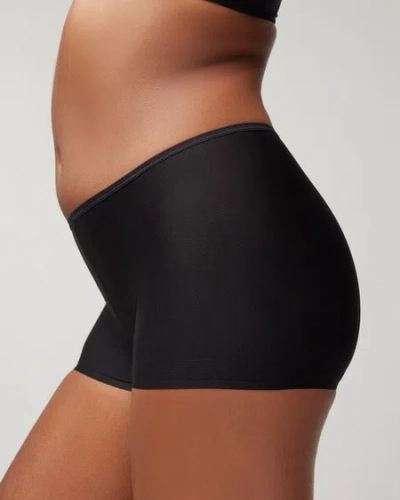 Soma Women's No Show Boyshort Panty In Black Size Small |  Vanishing Edge Panties