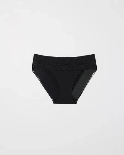 Soma Women's No Show Hipster Panty With Lace In Ivory Size Xl |  Vanishing Edge Panties