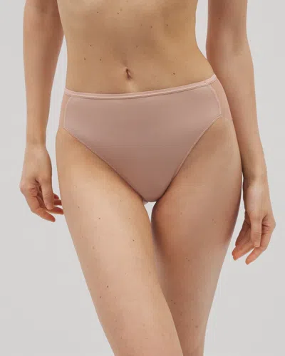Soma Women's No Show Mesh Back High-leg Panty In Light Pink Size Xs |  Vanishing Edge Panties