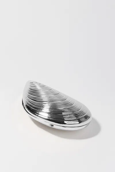 Simkhai Women's Bridget Metal Oyster Clutch In Silver