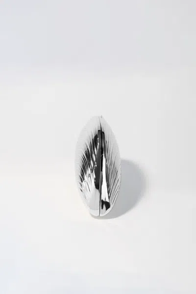 Simkhai Women's Bridget Metal Oyster Clutch In Silver