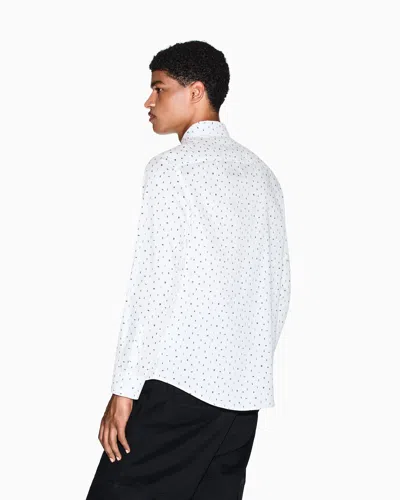Armani Exchange Slim Fit Stretch Cotton Shirt In Pattern