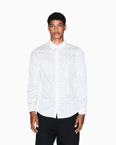 Armani Exchange Slim Fit Stretch Cotton Shirt In Pattern