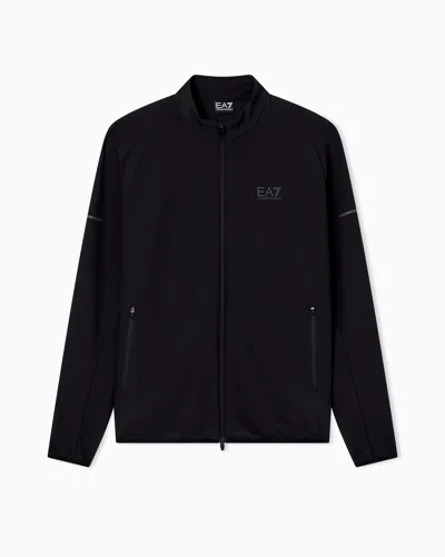 Ea7 Dynamic Athlete Zip-up Sweatshirt In Ventus7 Technical Fabric