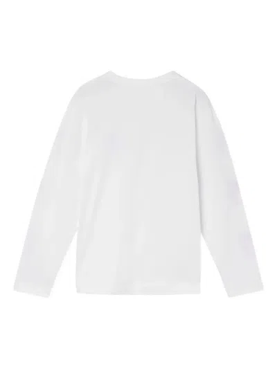 Simone Rocha Rose-print Long-sleeve T-shirt In White