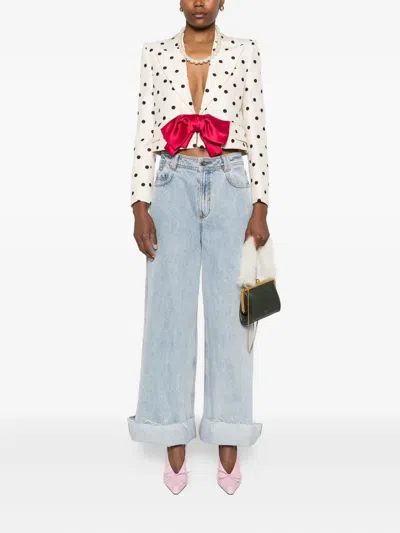 Valentino Polka-dot Bow-detail Jacket