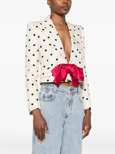 Valentino Polka-dot Bow-detail Jacket