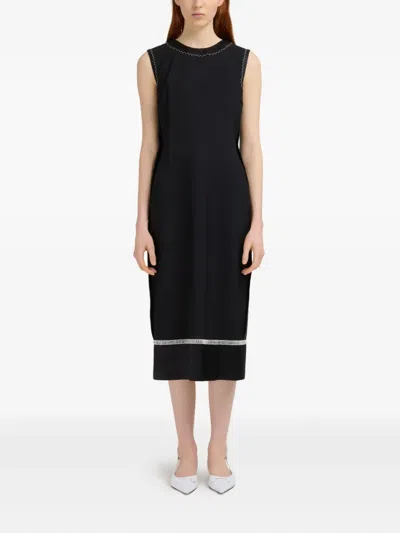 Marni Stitched-detail Sleeveless Midi Dress
